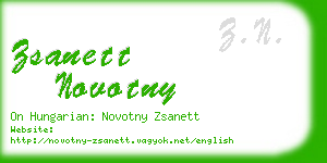 zsanett novotny business card